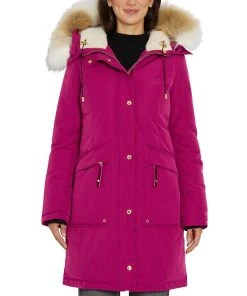 Sam Edelman Women's Faux-Fur-Trim Hooded Parka, Created For Macy's