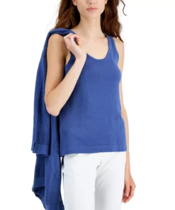 Anne Klein Women's Double Scoop Neck Tank Top