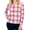Karen Scott Women's Plaid Top, Created For Macy's