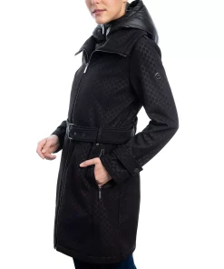 Michael Kors Women's Belted Hooded Raincoat -CeCe cloth-shop 21958994 fpx