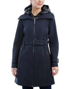 Michael Kors Women's Belted Hooded Raincoat
