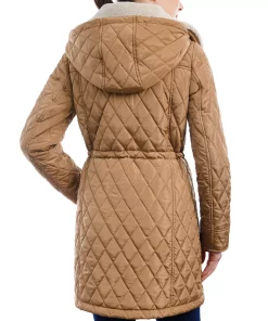 Michael Kors Women's Hooded Faux-Fur-Trim Quilted Coat, Created For Macy's -CeCe cloth-shop 21959109 fpx