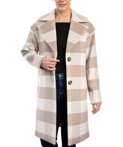 Michael Kors Women's Plaid Drop-Shoulder Coat -CeCe cloth-shop 21959169 fpx
