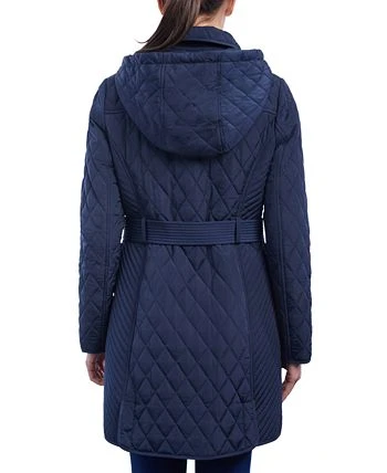 Michael Kors Women's Hooded Quilted Belted Jacket, Created For Macy's 2 Michael Kors Women's Hooded Quilted Belted Jacket, Created For Macy's - Image 2