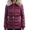 Michael Kors Women's Belted Faux-Fur-Trim Hooded Puffer Coat