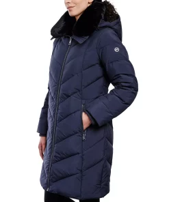 Michael Kors Women's Faux-Fur-Collar Hooded Down Puffer Coat -CeCe cloth-shop 21959632 fpx