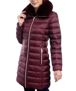 Michael Kors Women's Faux-Fur-Collar Down Puffer Coat -CeCe cloth-shop 21959717 fpx