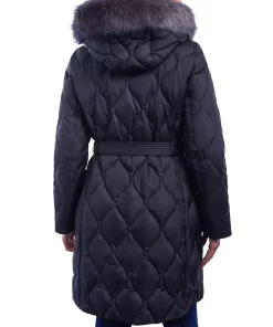 Michael Kors Women's Quilted Faux-Fur-Trim Hooded Puffer Coat -CeCe cloth-shop 21960013 fpx
