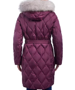 Michael Kors Women's Quilted Faux-Fur-Trim Hooded Puffer Coat -CeCe cloth-shop 21960055 fpx