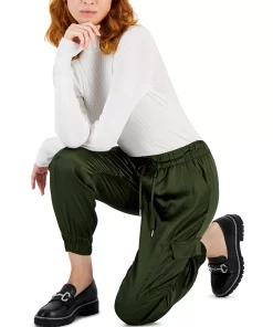 INC International Concepts Women's High-Rise Cargo Jogger Pants, Created For Macy's -CeCe cloth-shop 21987145 fpx