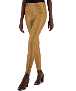INC International Concepts Women's Faux-Leather Skinny Pants, Created For Macy's