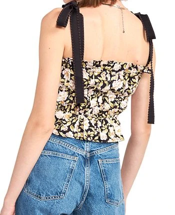 En Saison Women's Kinsley Printed Tie-Shoulder Top 2 En Saison Women's Kinsley Printed Tie-Shoulder Top - Image 2