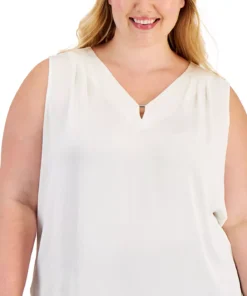 Kasper Plus Size Embellished Camisole -CeCe cloth-shop 22033543 fpx