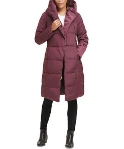 Cole Haan Signature Asymmetrical Pillow-Collar Down Puffer Coat -CeCe cloth-shop 22039574 fpx