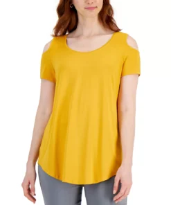 JM Collection D-Shoulder Top, Created For Macy's 12 JM Collection D-Shoulder Top, Created For Macy's -CeCe cloth-shop 22078560 fpx