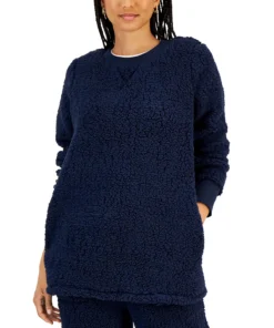 Style & Co Women's Sherpa Tunic, Created For Macy's -CeCe cloth-shop 22091677 fpx