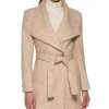 Calvin Klein Women's Asymmetrical Belted Wrap Coat, Created For Macy's