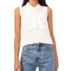 CeCe Women's Sleeveless Button-Front Top
