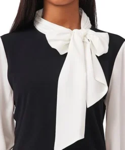 CeCe Women's Mix-Media Knit Top -CeCe cloth-shop 22159779 fpx