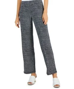 Alfani Women's Printed Wide-Leg Pants, Created For Macy's
