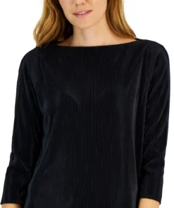 Alfani Women's Textured Pleated Split-Hem Tunic, Created For Macy's -CeCe cloth-shop 22164615 fpx