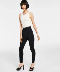 Bar III High-Waist Ponte-Knit Leggings, Created For Macy's