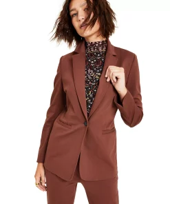 Bar III Women's Compression Single-Button Blazer, Created For Macy's -CeCe cloth-shop 22170674 fpx