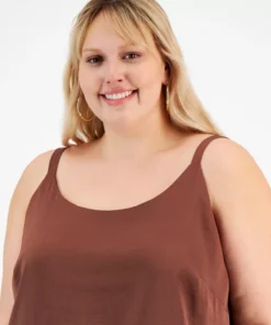 Bar III Plus Size Scoop-Neck Camisole, Created For Macy's -CeCe cloth-shop 22179790 fpx