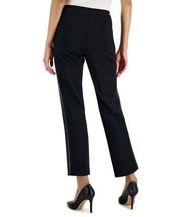 JM Collection Women's Pleather Side Panel Ponte Pants, Created For Macy's 2 JM Collection Women's Pleather Side Panel Ponte Pants, Created For Macy's - Image 2