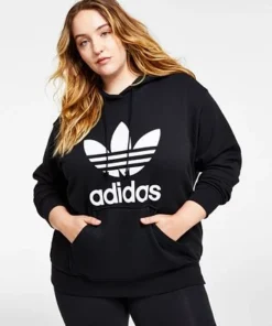 ADIDAS Women's Adicolor Trefoil Sweatshirt Hoodie, XS-4X 12 ADIDAS Women's Adicolor Trefoil Sweatshirt Hoodie, XS-4X -CeCe cloth-shop 22196892 fpx