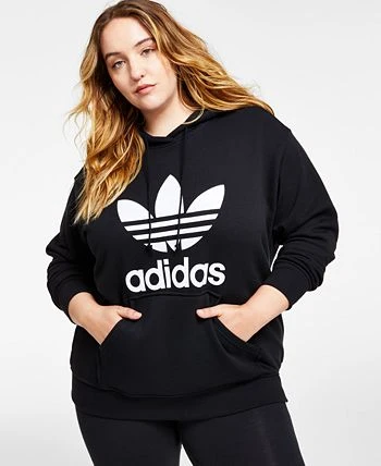 ADIDAS Women's Adicolor Trefoil Sweatshirt Hoodie, XS-4X 5 ADIDAS Women's Adicolor Trefoil Sweatshirt Hoodie, XS-4X - Image 5