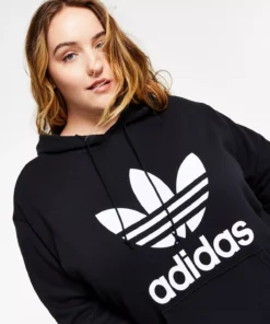 ADIDAS Women's Adicolor Trefoil Sweatshirt Hoodie, XS-4X 14 ADIDAS Women's Adicolor Trefoil Sweatshirt Hoodie, XS-4X -CeCe cloth-shop 22196894 fpx