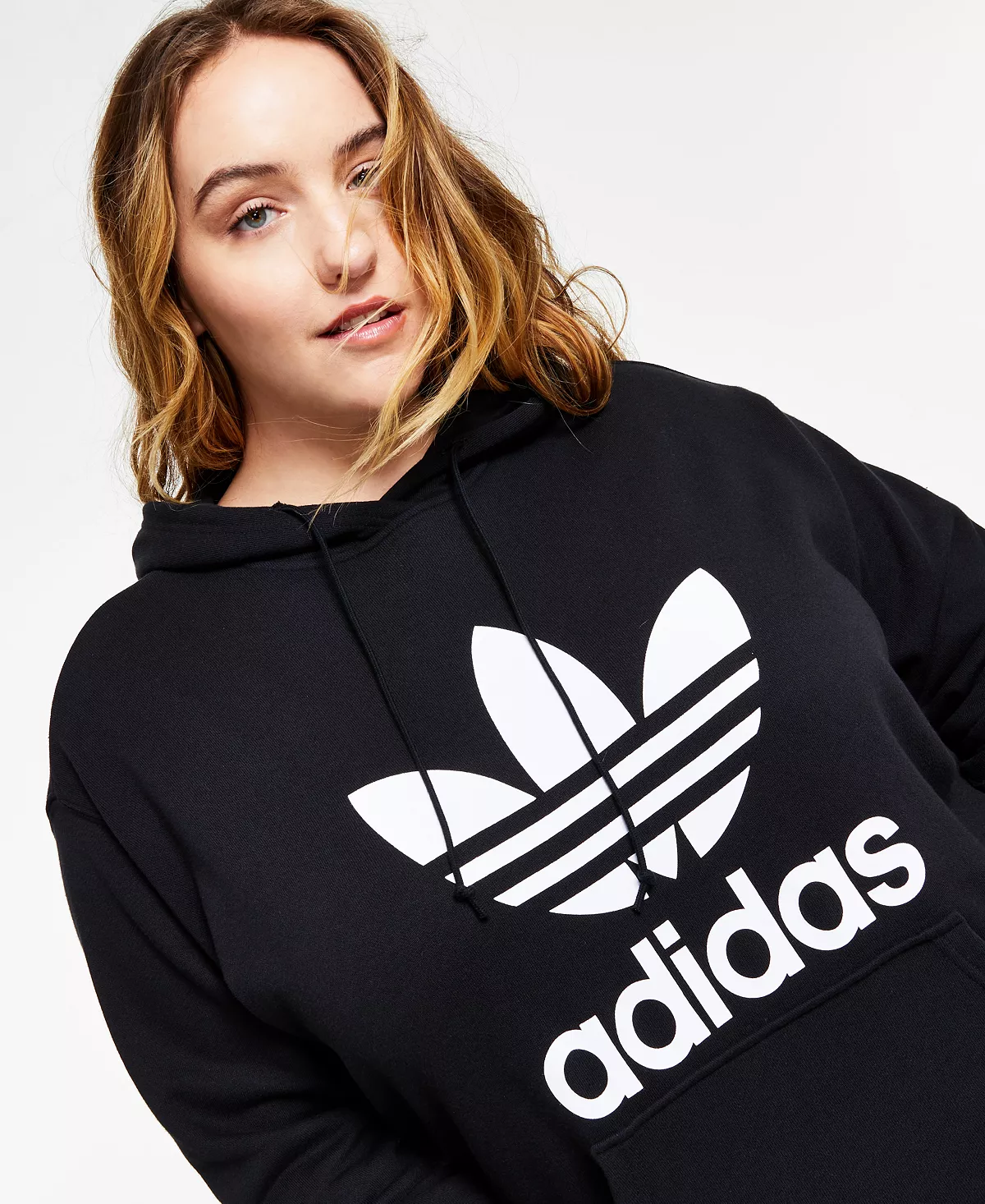 ADIDAS Women's Adicolor Trefoil Sweatshirt Hoodie, XS-4X 7 ADIDAS Women's Adicolor Trefoil Sweatshirt Hoodie, XS-4X - Image 7