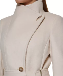 Calvin Klein Women's Asymmetrical Belted Wrap Coat, Created For Macy's -CeCe cloth-shop 22199880 fpx