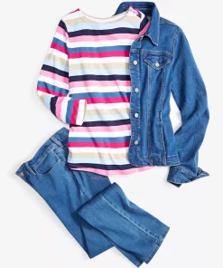 Charter Club Women's Denim Jacket, Created For Macy's -CeCe cloth-shop 22206326 fpx