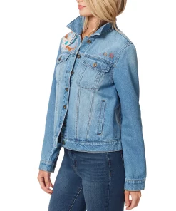 Jessica Simpson Women's Cotton Reagan Relaxed Denim Jacket -CeCe cloth-shop 22206369 fpx