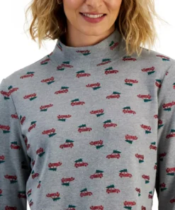 Karen Scott Women's Holiday Mock-Neck Top, Created For Macy's 7 Karen Scott Women's Holiday Mock-Neck Top, Created For Macy's -CeCe cloth-shop 22223943 fpx