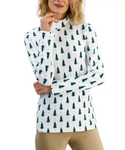 Karen Scott Women's Holiday Mock-Neck Top, Created For Macy's -CeCe cloth-shop 22224022 fpx