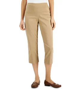 JM Collection Embellished Pull-On Capri Pants, Created For Macy's -CeCe cloth-shop 22249682 fpx