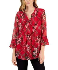 Charter Club Women's Etching Garden Top, Created For Macy's