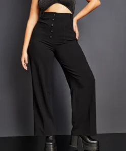 Royalty By Maluma Women's Button-Fly Straight-Leg Pants, Created For Macy's