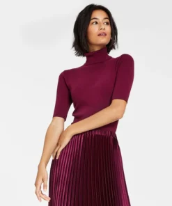 Anne Klein Women's Half-Sleeve Turtleneck Top