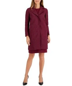 Anne Klein Women's Floral-Quilted Snap-Button Jacket