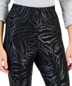 INC International Concepts Women's Animal-Print Metallic Ponté-Knit Skinny Pants, Created For Macy's -CeCe cloth-shop 22269329 fpx