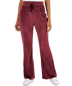 INC International Concepts Women's Velour High-Rise Flare-Leg Pants, Created For Macy's -CeCe cloth-shop 22270638 fpx