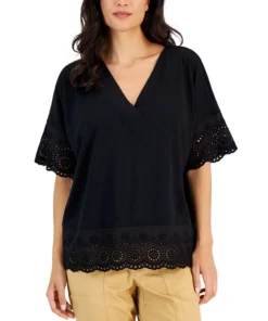 Style & Co Women's Lace-Trimmed Tunic, Created For Macy's