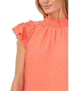 CeCe Women's Ruffled Flutter Sleeve Blouse -CeCe cloth-shop 22295547 fpx