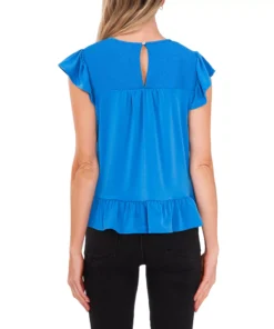 CeCe Women's Smocked-Yoke Knit Top -CeCe cloth-shop 22296802 fpx