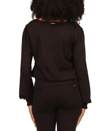 Michael Kors Women's Smocked-Trimmed Top, Regular & Petite 2 Michael Kors Women's Smocked-Trimmed Top, Regular & Petite - Image 2