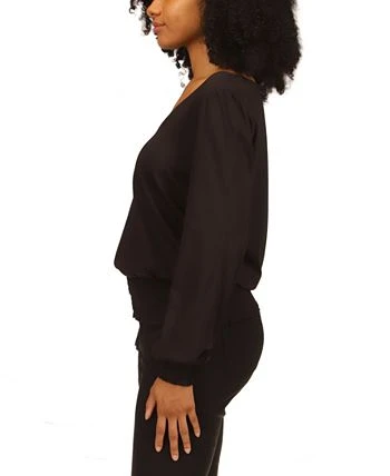 Michael Kors Women's Smocked-Trimmed Top, Regular & Petite 3 Michael Kors Women's Smocked-Trimmed Top, Regular & Petite - Image 3